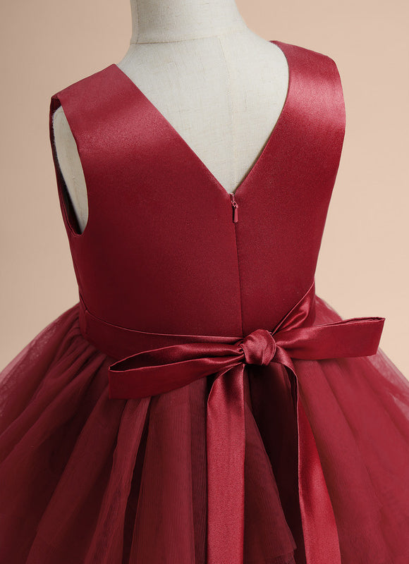 Robe de Soirée Rouge Cascade - gallery 2