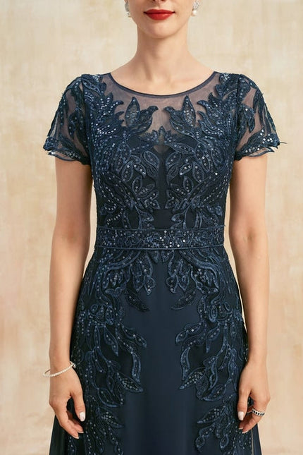 Robe de Soirée Élégance Marine Cristalline - gallery 6