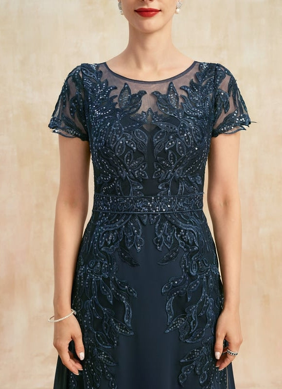 Robe de Soirée Élégance Marine Cristalline - gallery 6