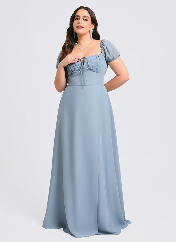 Robe de Soirée Fluide Vert Deau - gallery 7