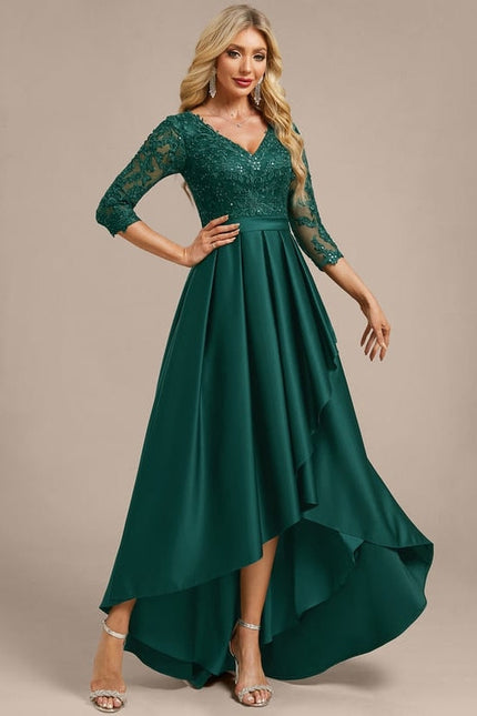 Robe Soirée Asymétrique Émeraude - gallery 4