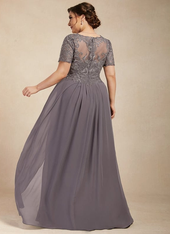 Robe de Soirée Élégance Grise Fendue - gallery 8