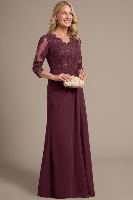 Robe de Soirée Élegante Prune - gallery 4