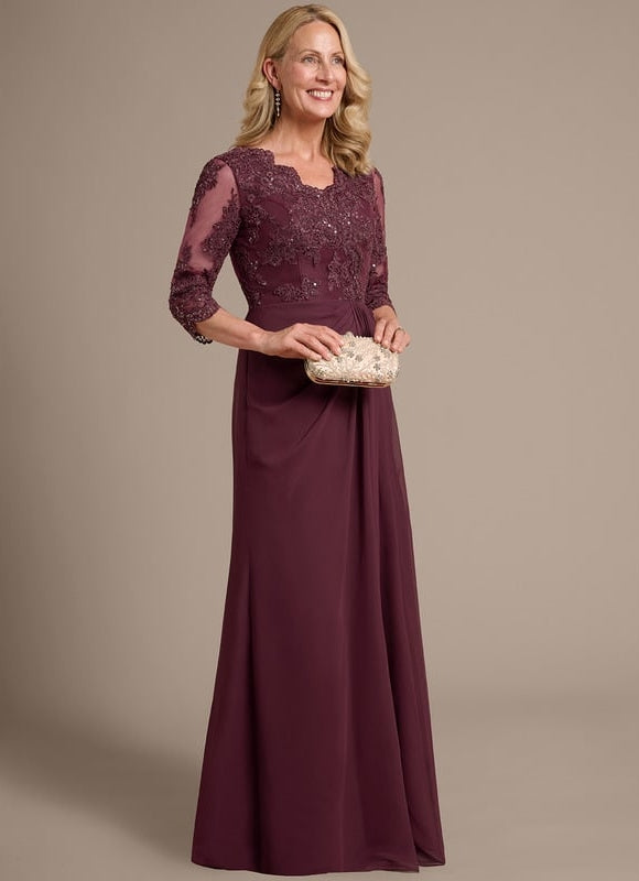 Robe de Soirée Élegante Prune - gallery 4