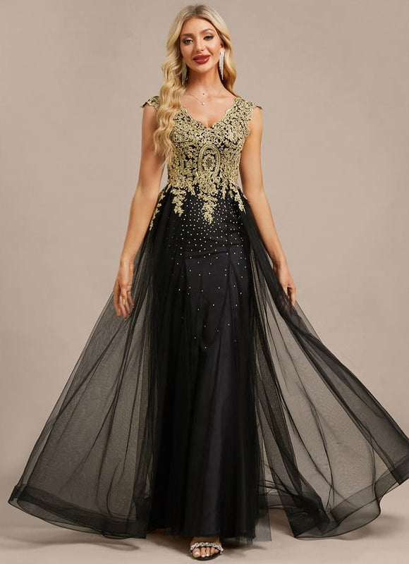 Robe de Soirée Éblouissante Noire