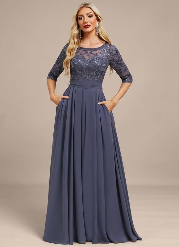 Robe de Soirée Sérénité Nuit - gallery 2