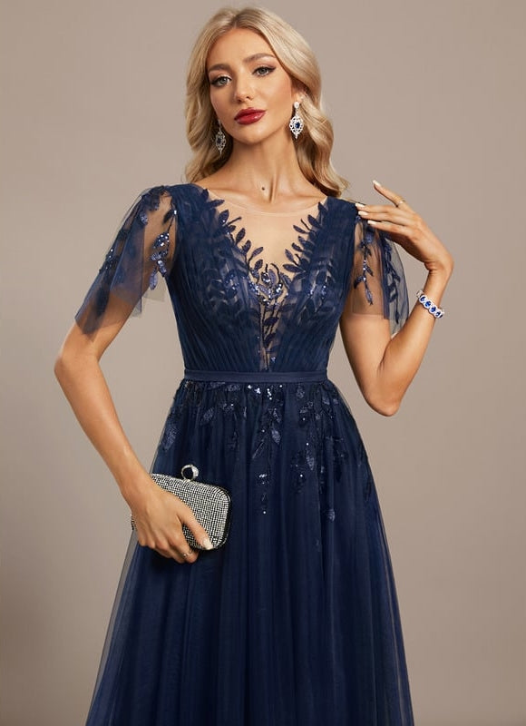 Robe de Soirée Bordeaux Enchantée - gallery 1