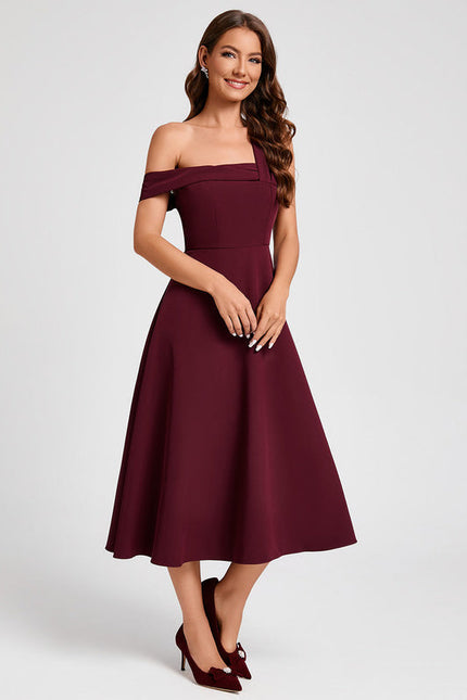 Robe de Soirée Flottante Bordeaux - gallery 6