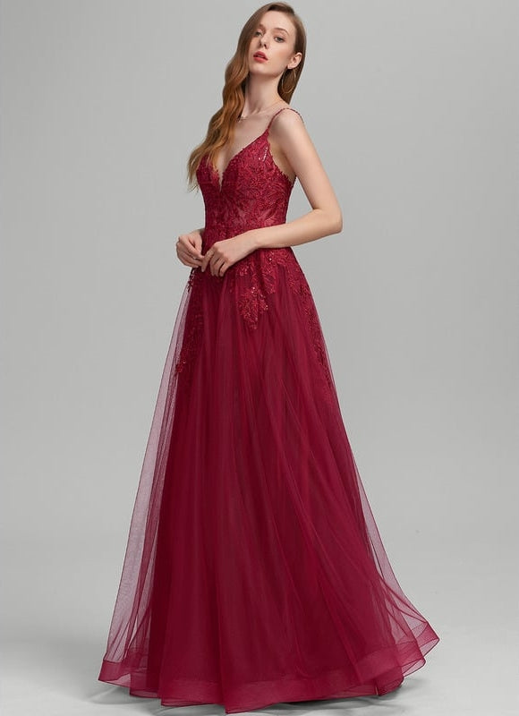 Robe de Soirée Bourgogne Envoûtante - gallery 1
