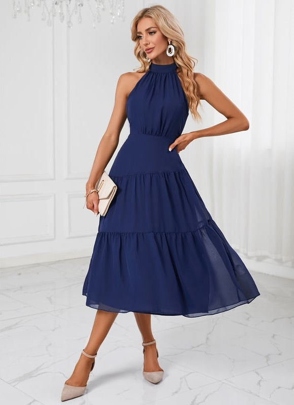 Robe de Soirée Nuit Marine Chic
