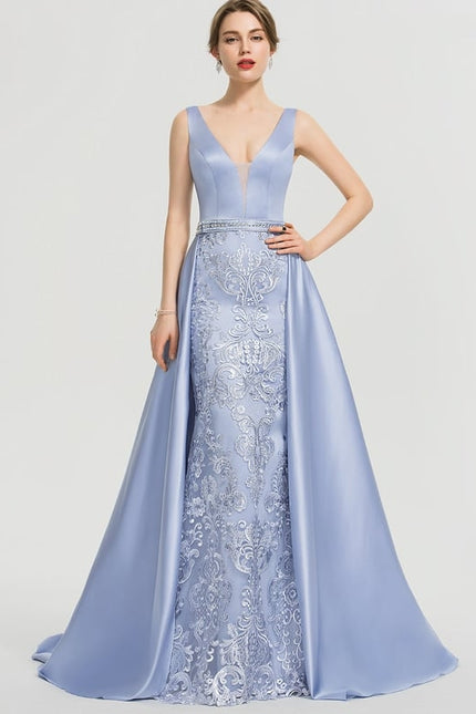 Robe de Soirée Céleste Satiné
