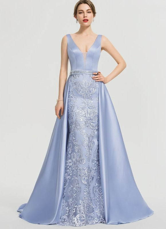 Robe de Soirée Céleste Satiné