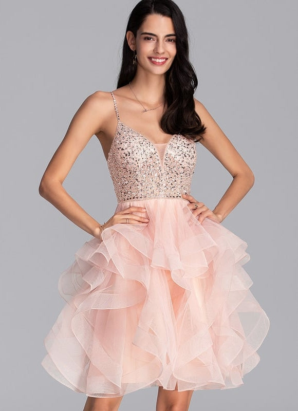 Robe de Soirée Rêve Poudré - gallery 1