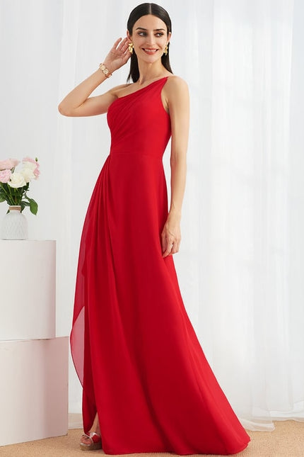 Robe de Soirée Asymétrique Fluide