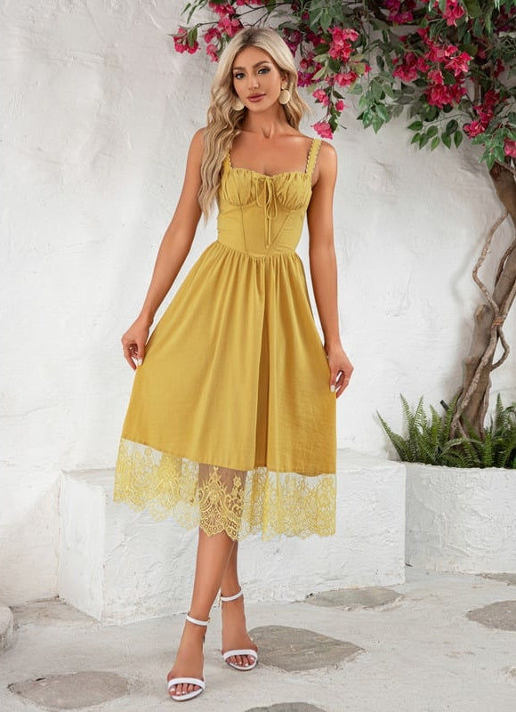 Robe de Soirée Jaune Éclatante - gallery 3
