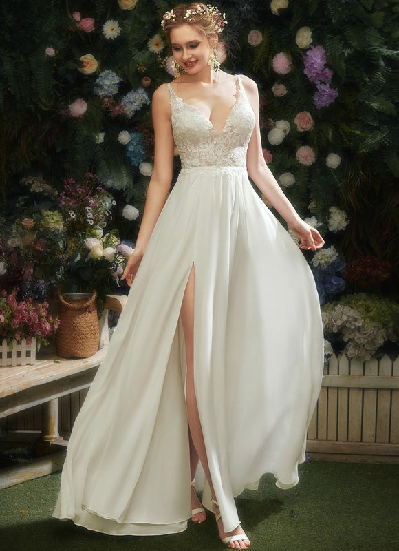 Robe de Soirée Vaporeuse Écrue - gallery 1