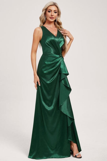 Robe de Soirée Satin Luxe Rayonnant - gallery 1