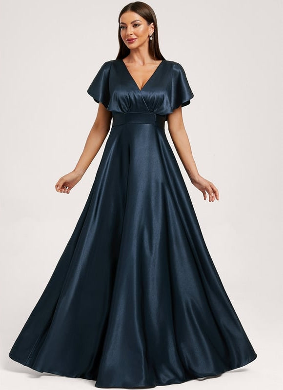 Robe de Soirée Dorée Fluide