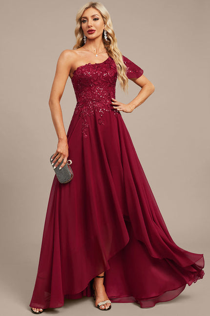 Robe de Soirée Bordeaux Festive - gallery 5