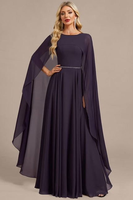 Robe de Soirée Mousseline Élégante - gallery 1