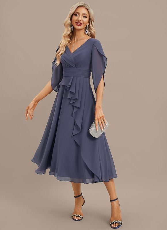 Robe de Soirée Vague Opaline