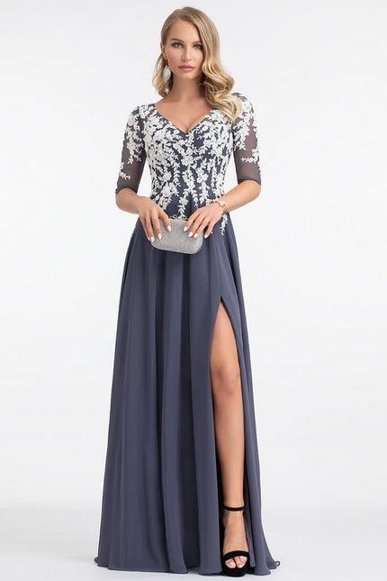 Robe de Soirée Élégance Marine Couture