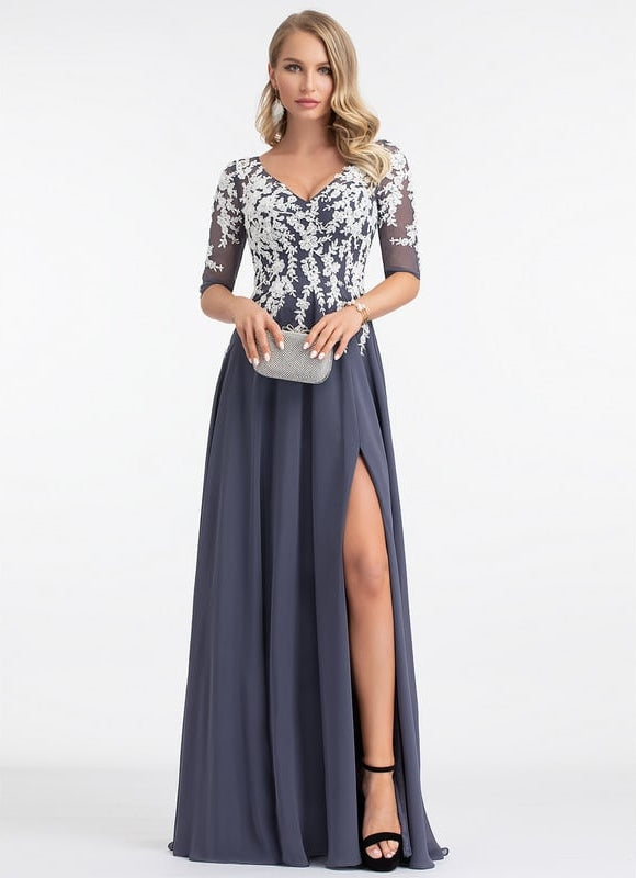Robe de Soirée Élégance Marine Couture