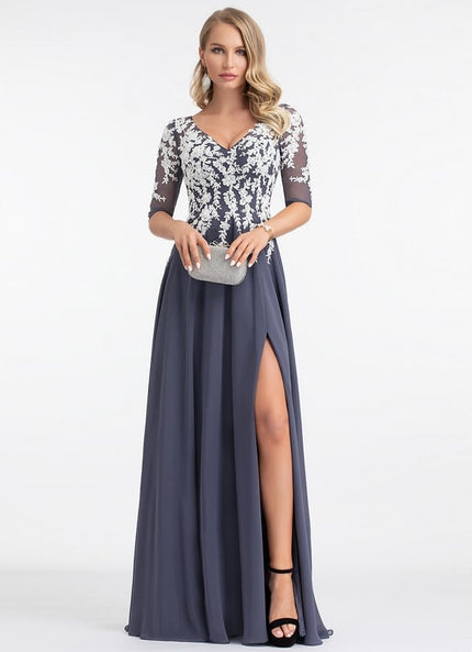 Robe de Soirée Élégance Marine Couture