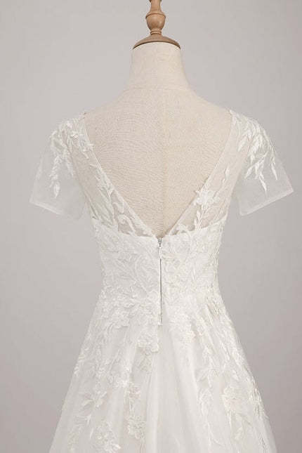 Robe De Soirée Grande Taille Blanche - gallery 5