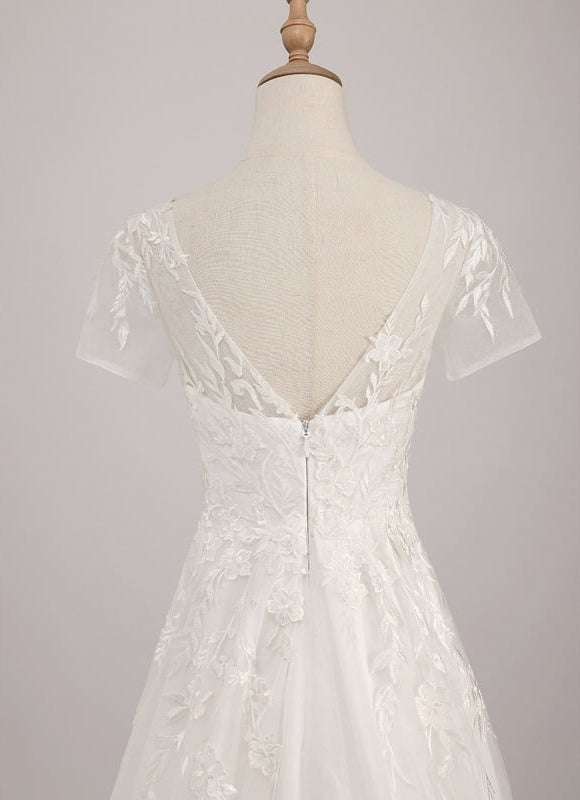 Robe De Soirée Grande Taille Blanche - gallery 5