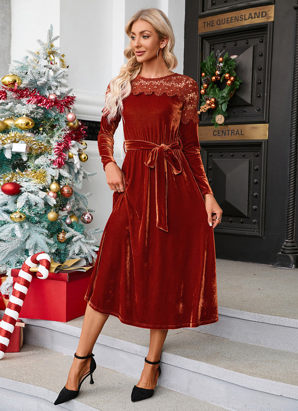 Robe de Soirée Velours Sienna - gallery 3