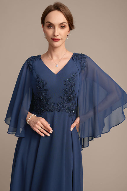 Robe de Soirée Élégance Marine Chiffon - gallery 3