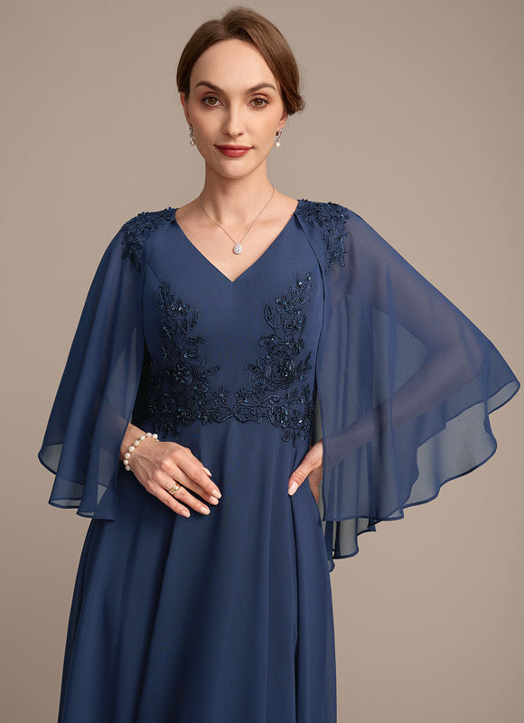 Robe de Soirée Élégance Marine Chiffon - gallery 3