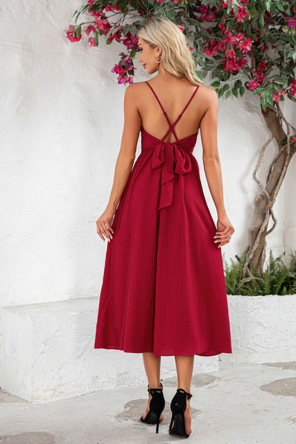 Robe de Soirée Bordeaux Évasée - gallery 2