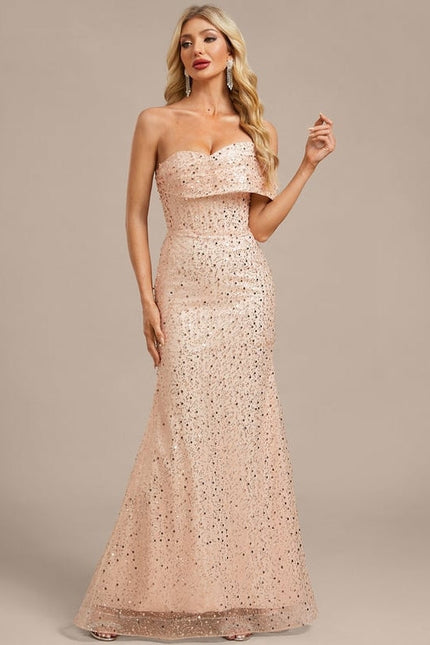 Robe Longue De Soirée Paillettes - gallery 5