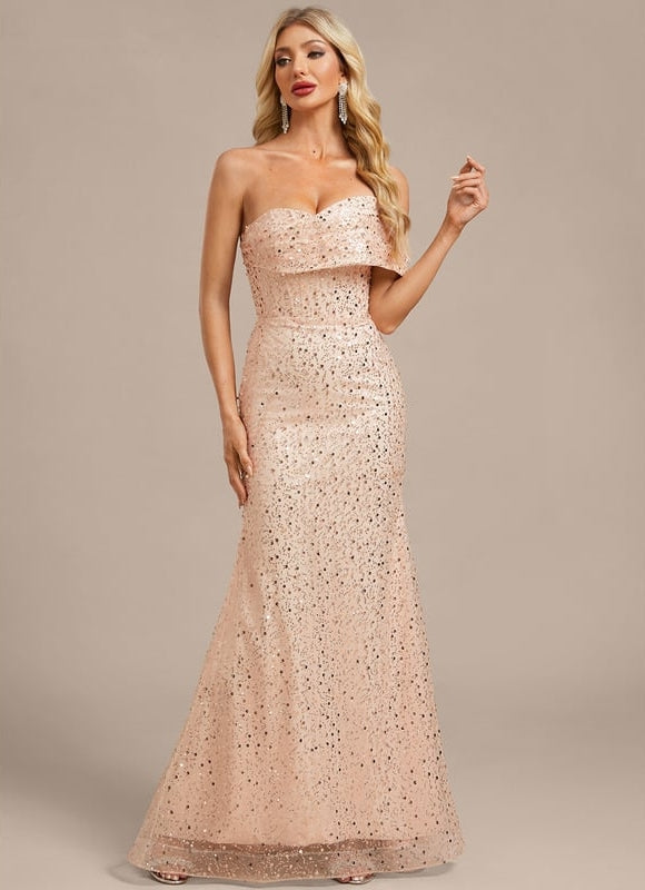 Robe Longue De Soirée Paillettes - gallery 5