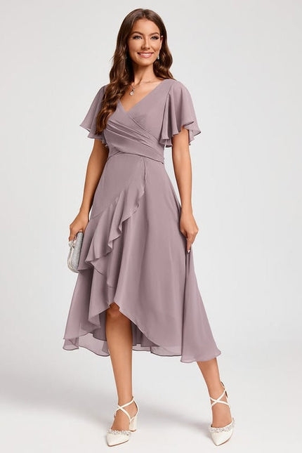 Robe De Soirée Rose Poudrée