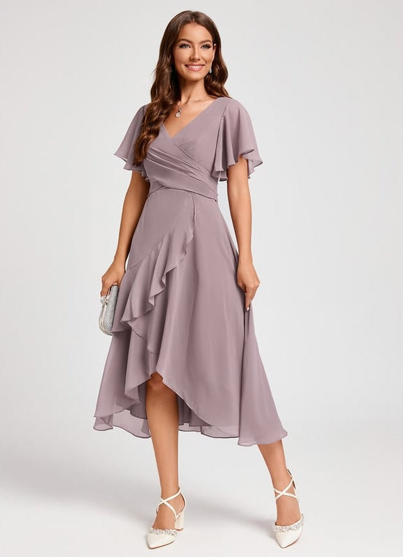 Robe De Soirée Rose Poudrée