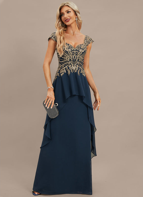 Robe de Soirée Élégance Marine Brodée - gallery 6