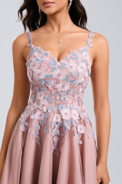 Robe de Soirée Fleurie Rosée - gallery 7