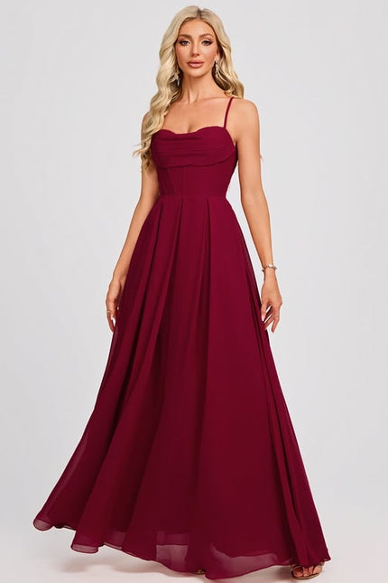 Robe de Soirée Bourgogne Élégante - gallery 2