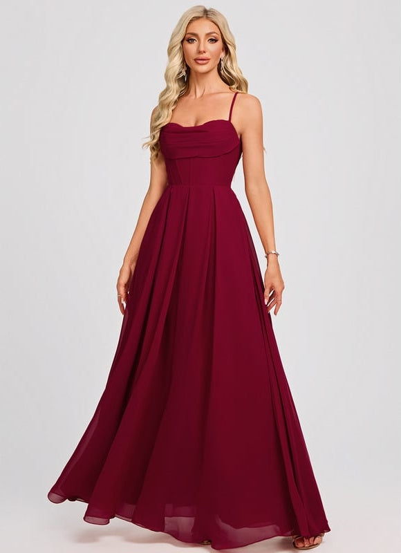 Robe de Soirée Bourgogne Élégante - gallery 2