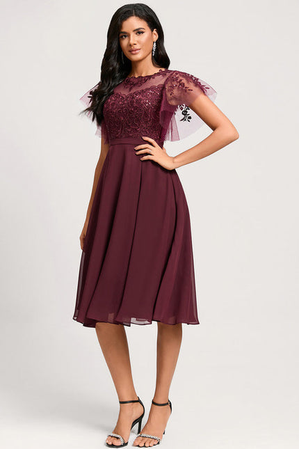 Robe de Soirée Bordeaux Évanescent - gallery 4