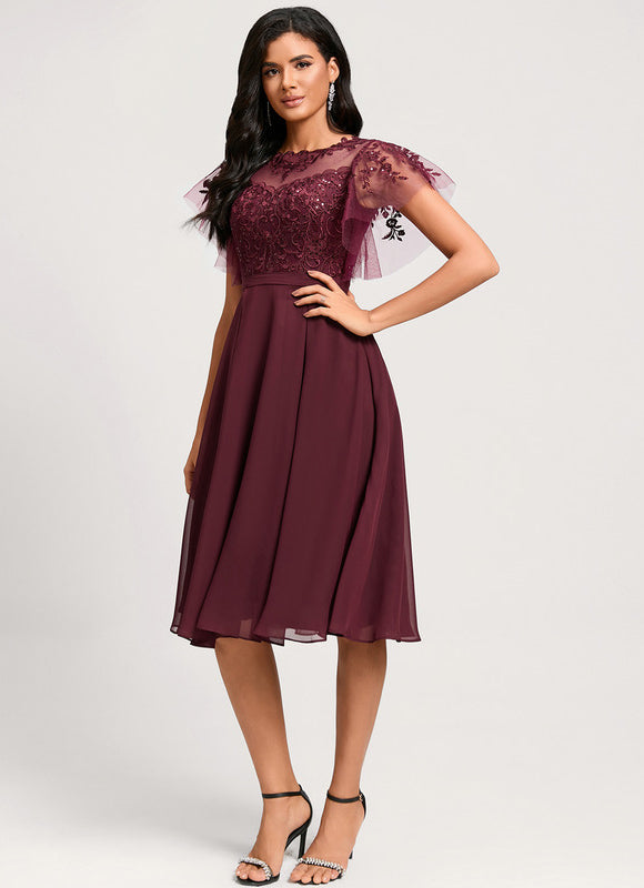 Robe de Soirée Bordeaux Évanescent - gallery 4