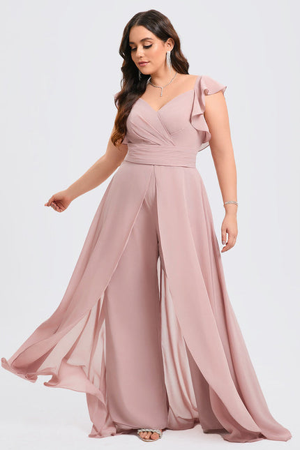 Robe Longue De Soirée Rose - gallery 9