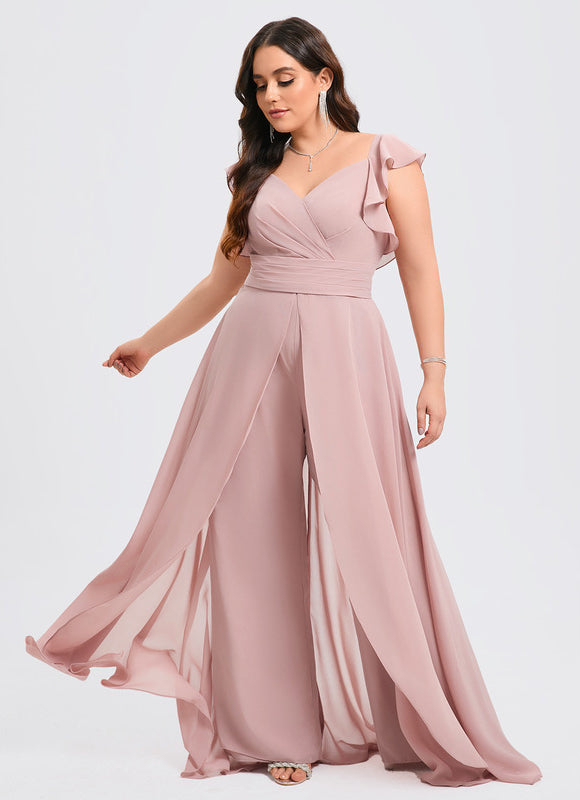 Robe Longue De Soirée Rose - gallery 9