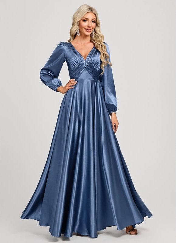 Robe de Soirée Dorée Fluide
