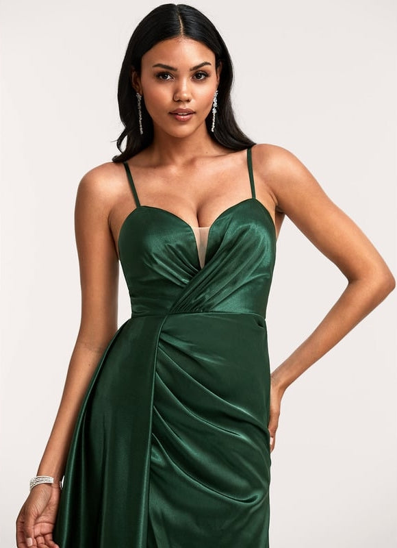Robe de Soirée Dorée Fluide - gallery 3