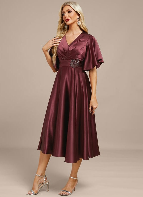 Robe de Soirée Bordeaux Chic - gallery 3
