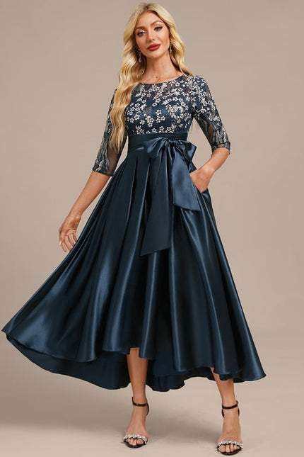 Robe de Soirée Élégante Marine - gallery 2